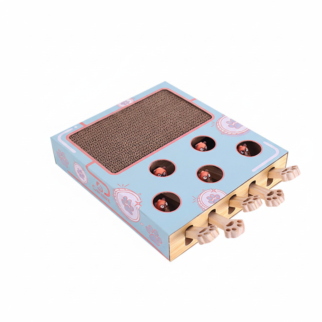 Interactive Cat Playground with Scratching Zone & Toy