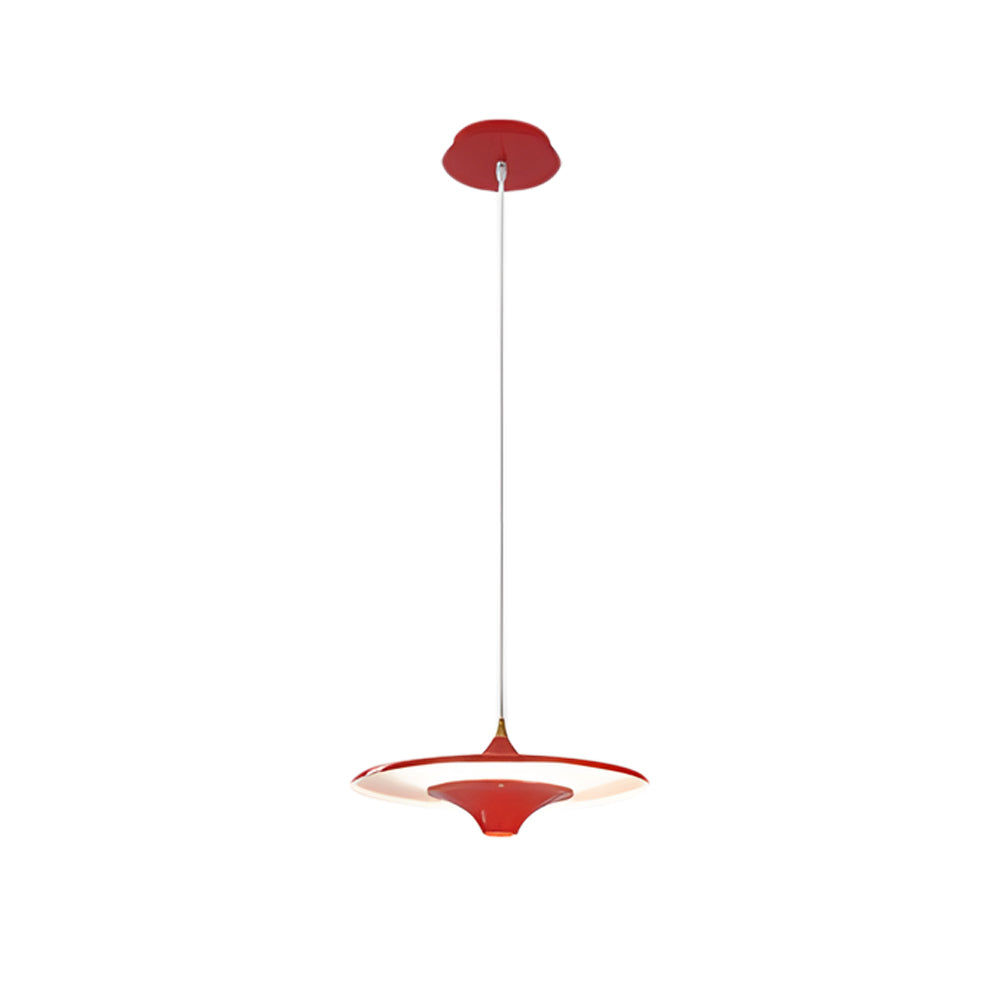 13.8'' LED Metal Hanging UFO Pendant Light 1-Light Round Small Spaceship Lamp for Bar
