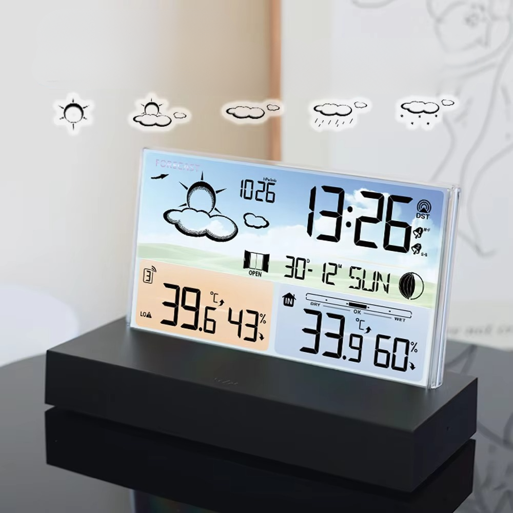 Compact Smart Clock with Alarm and Temperature Readout