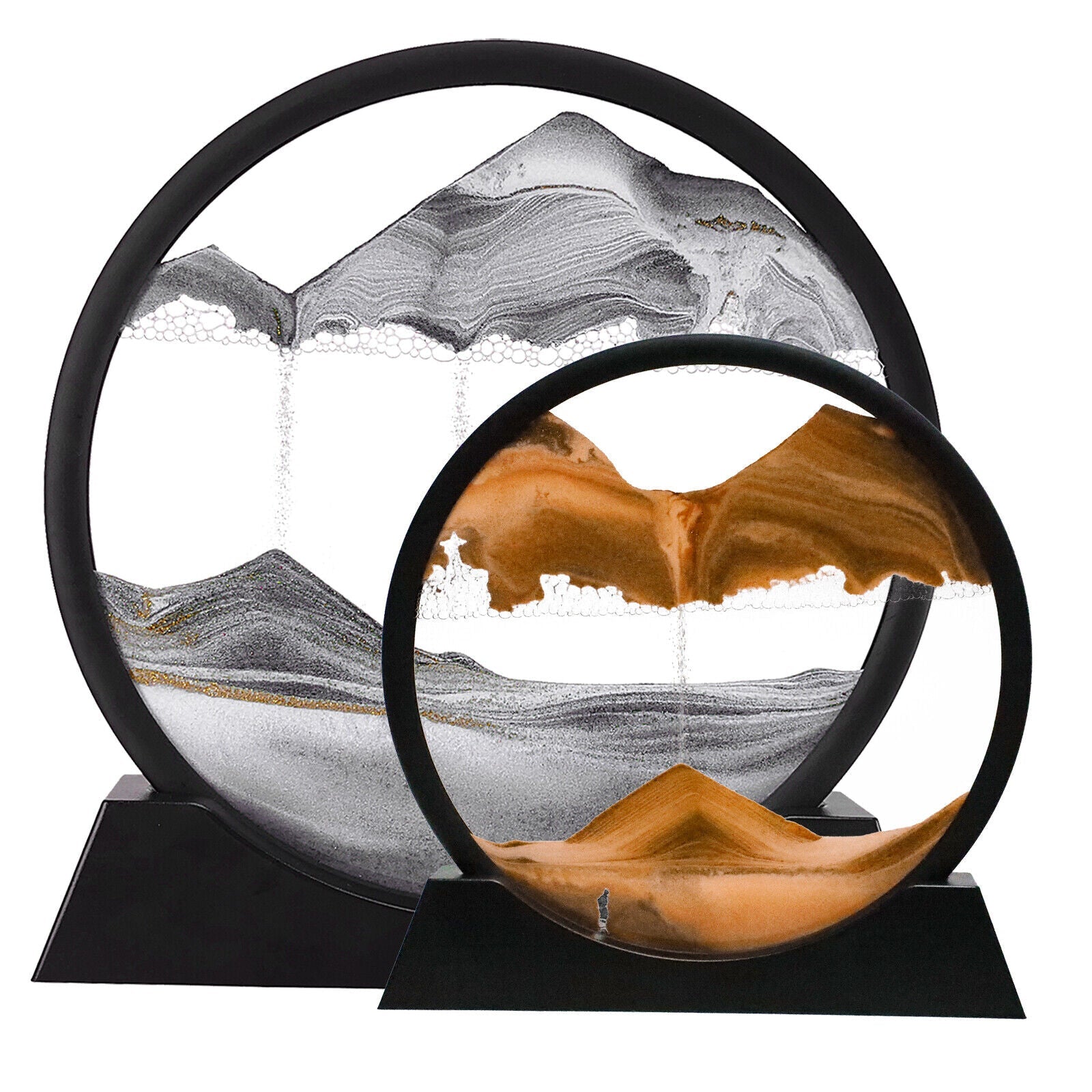 Dynamic Sand Art Sphere for Desk Relaxation