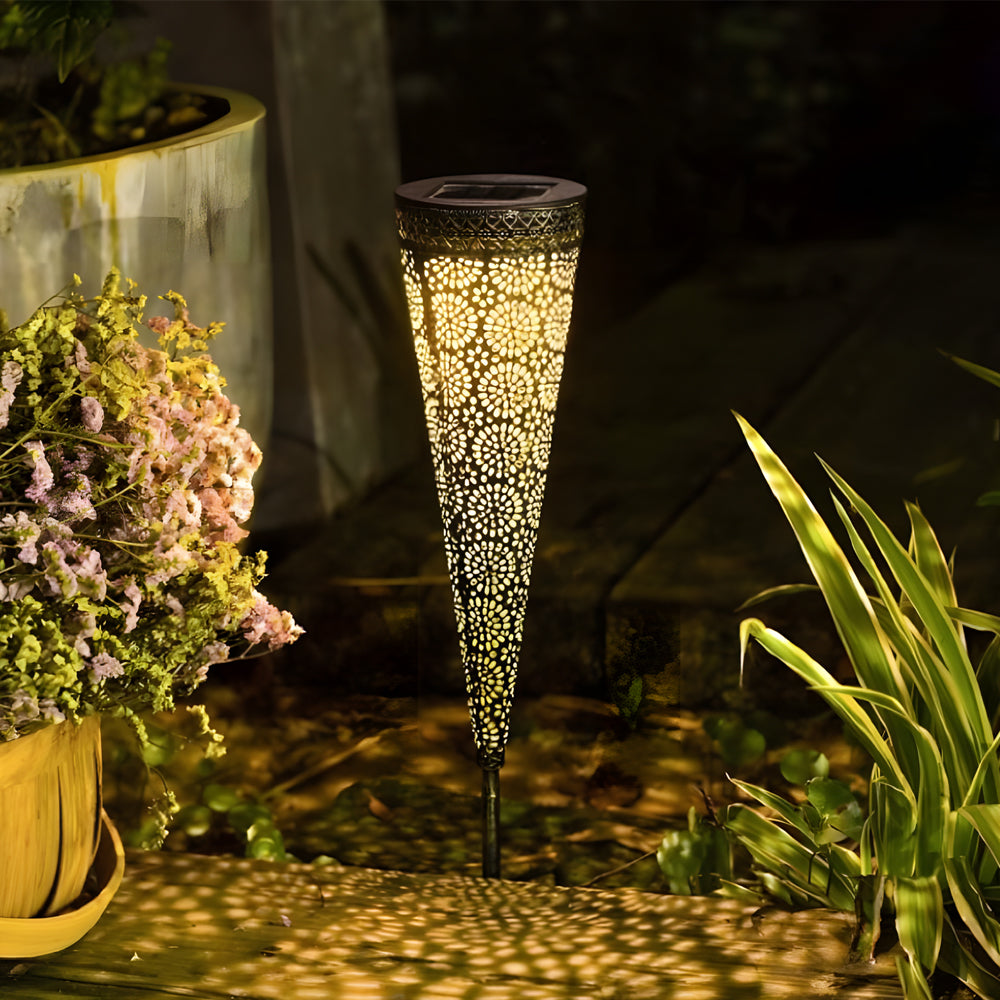 2-Pack Conical Hollow Solar Lights Taavita Stake