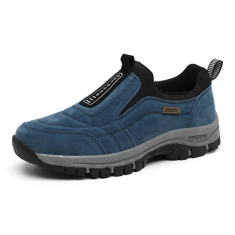Orthopedic Hiking Shoes | Slip-On Design & Non-Slip Rubber Sole | Forefoot and Heel Support | Comfortable Fit for Foot Pain Relief