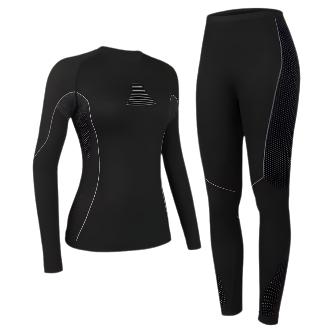 Seamless Thermal Underwear Set for Women – Ideal for Skiing and Winter