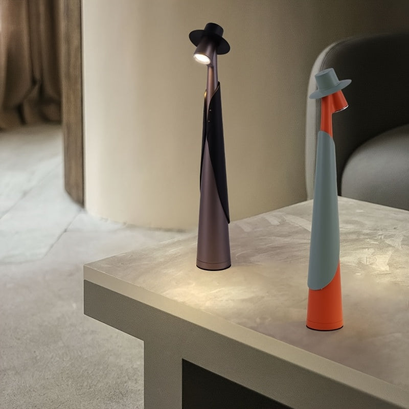 Artisan Glow Touch-Control LED Table Lamp with Rechargeable Battery