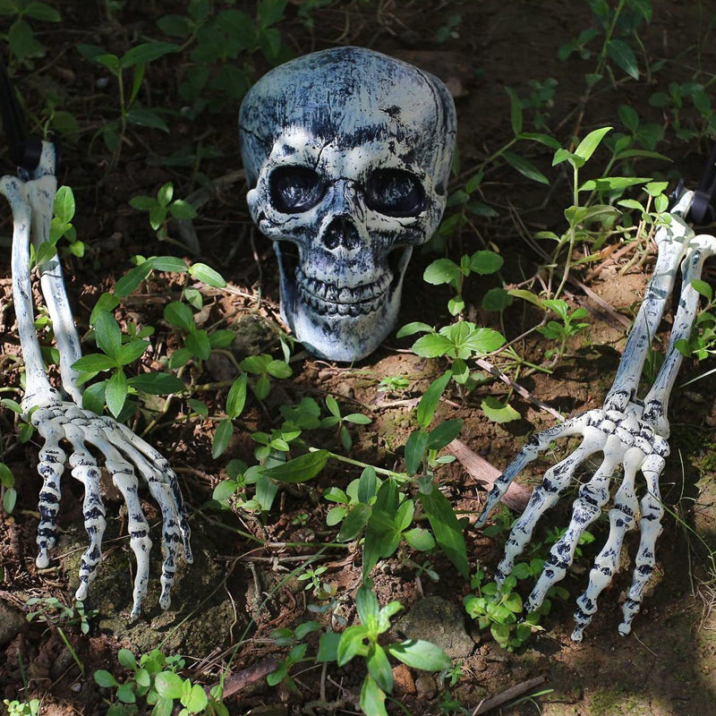 Solar-Powered Halloween Ghost Hand Light Decoration for Outdoor