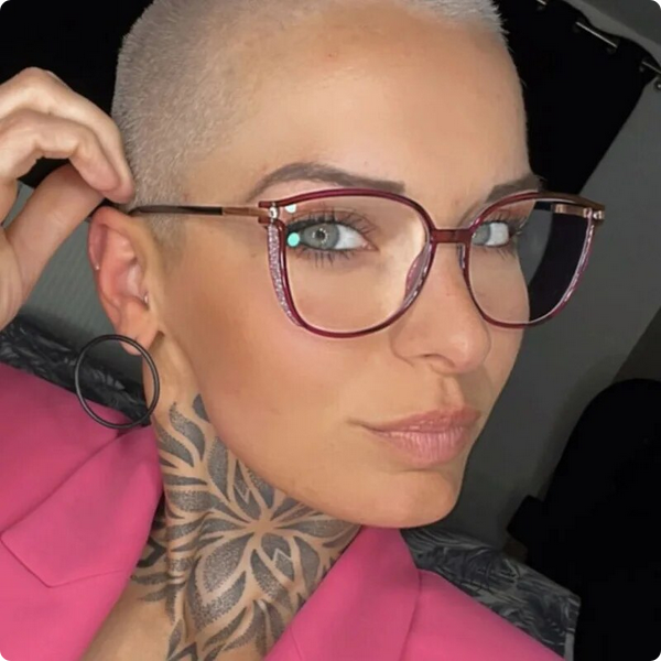 Reading Glasses for Adults | Full-Rim Rectangular Frame | Plastic Front & Metal Temples | Comfortable All-Day Wear