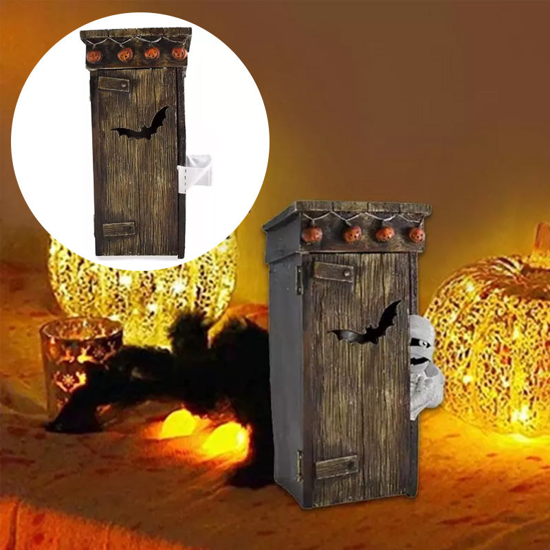Motion-Activated Talking Mummy Outhouse Halloween Decoration