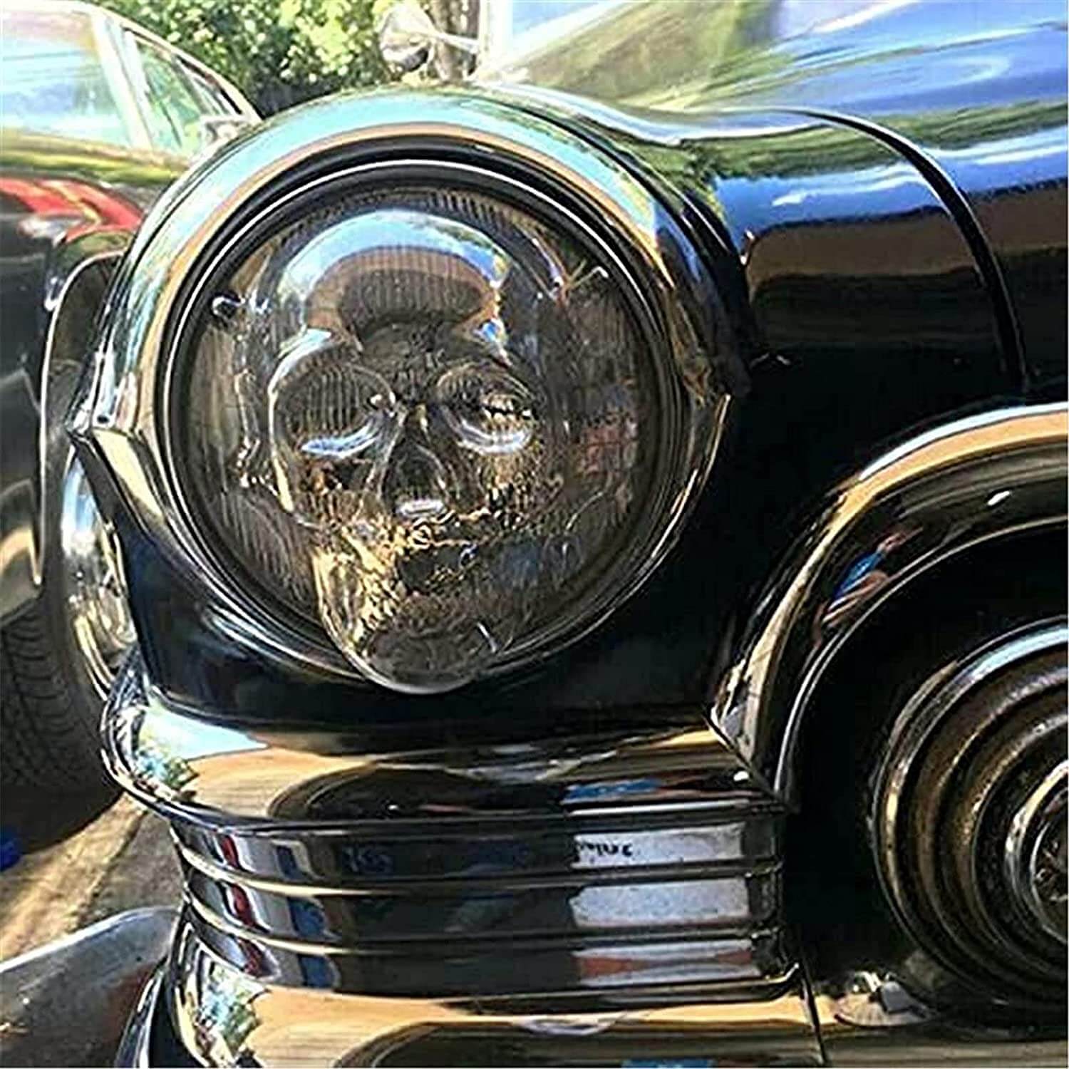 Skull Headlight Covers for Cars Halloween Decor Durable Protection