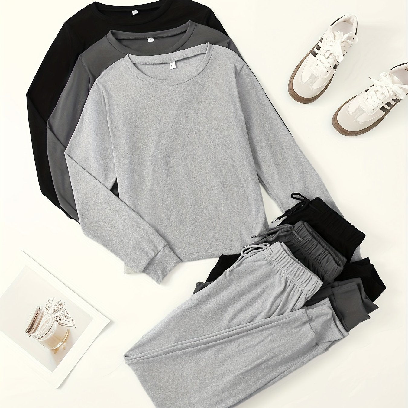 Lounge Set | Adjustable Joggers | All-Day Breathable Comfort | Polyester