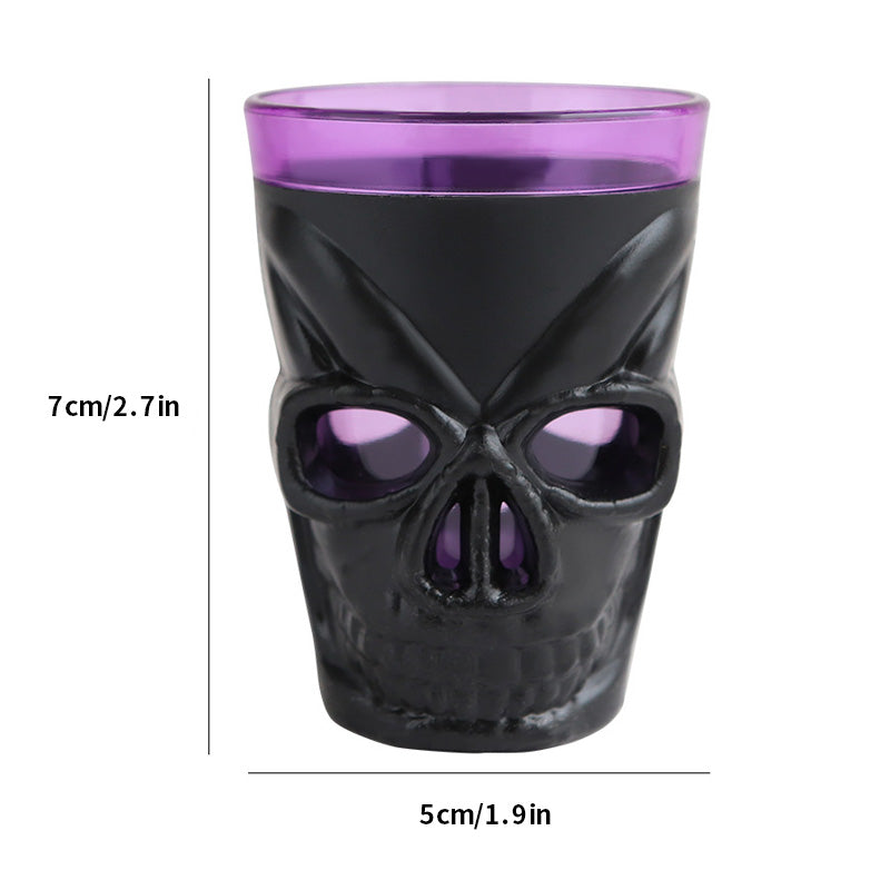 LED Skull Wine Glasses for Halloween Party – Glowing Spooky Drinkware Set