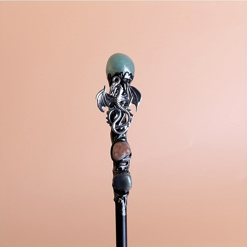 Handcrafted Crystal Witch Wand Halloween Costume Accessory