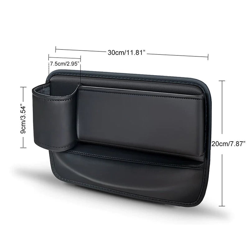 Seat Gap Organizer for Cars with Integrated Cup Holder