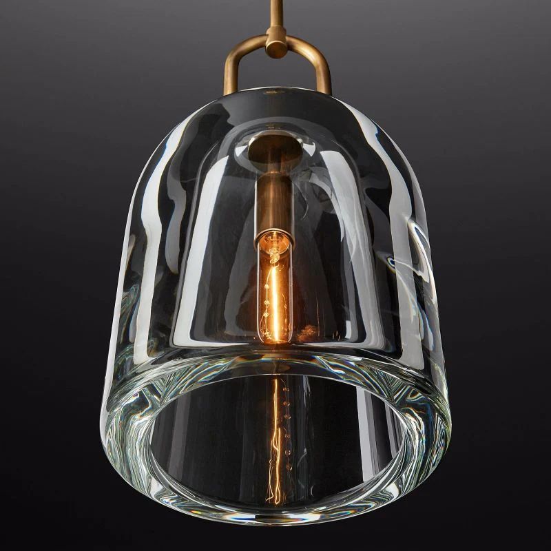 Liora — Crystal Pendant Light with Hand-Polished K9 Glass Shade