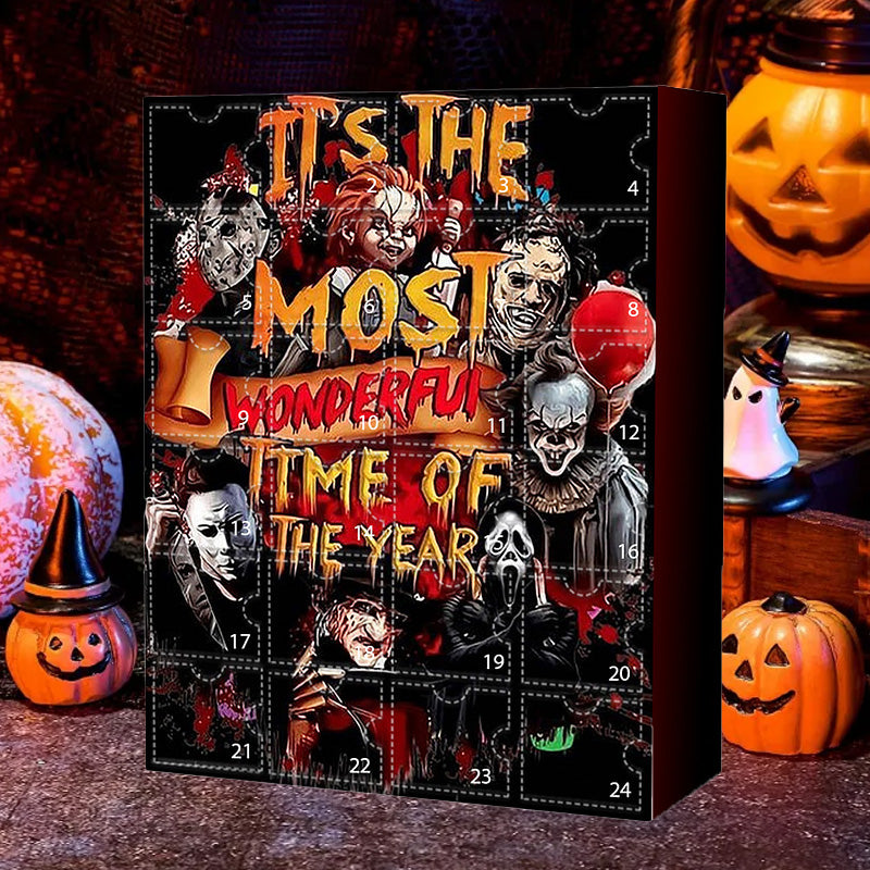Halloween Horror Movie Advent Calendar with 24 Spooky Collectibles
