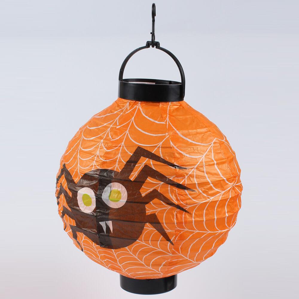 Halloween Hanging Paper Lanterns with Spooky Glow Decorations