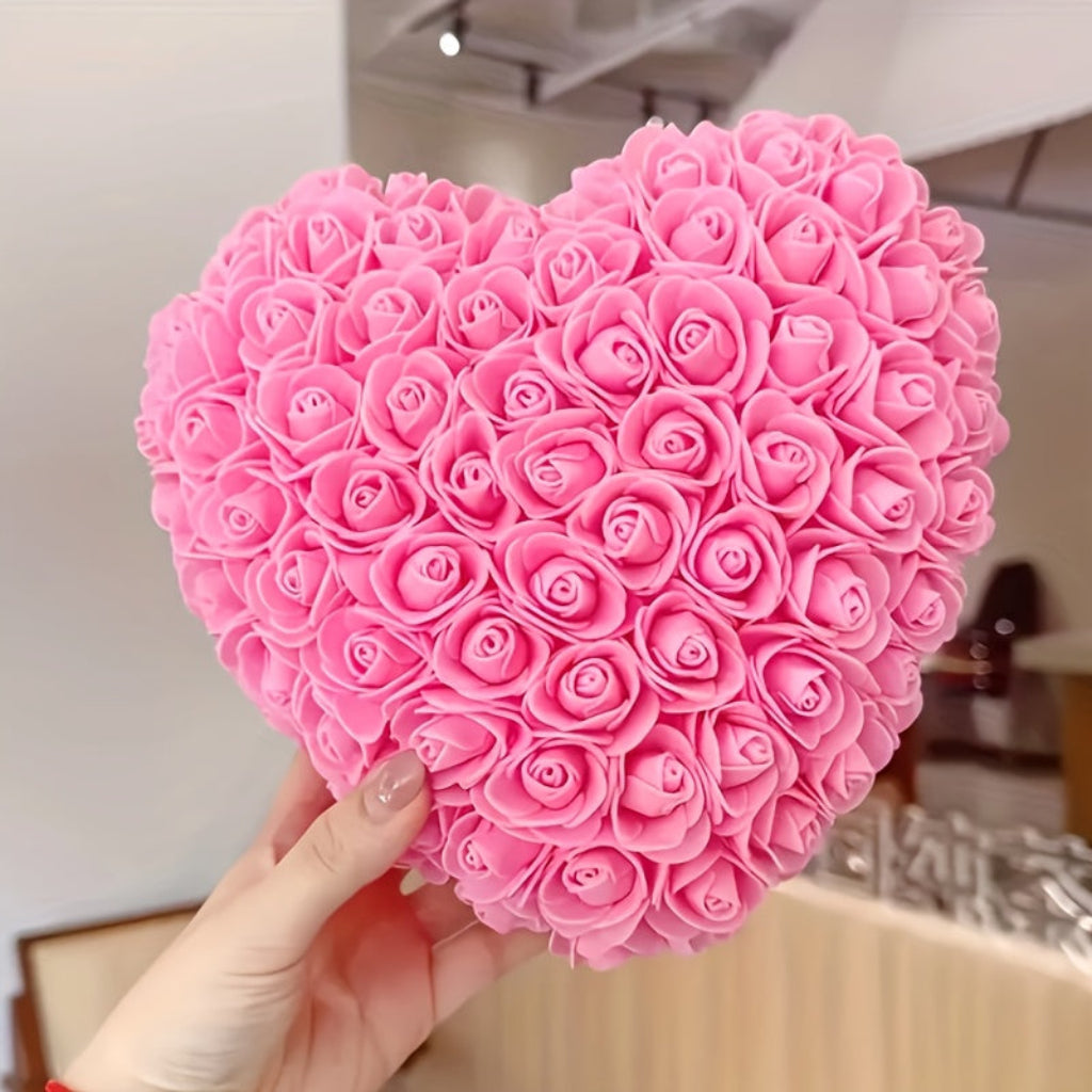 Heartfelt Rose-Shaped Floral Arrangement for Gifting