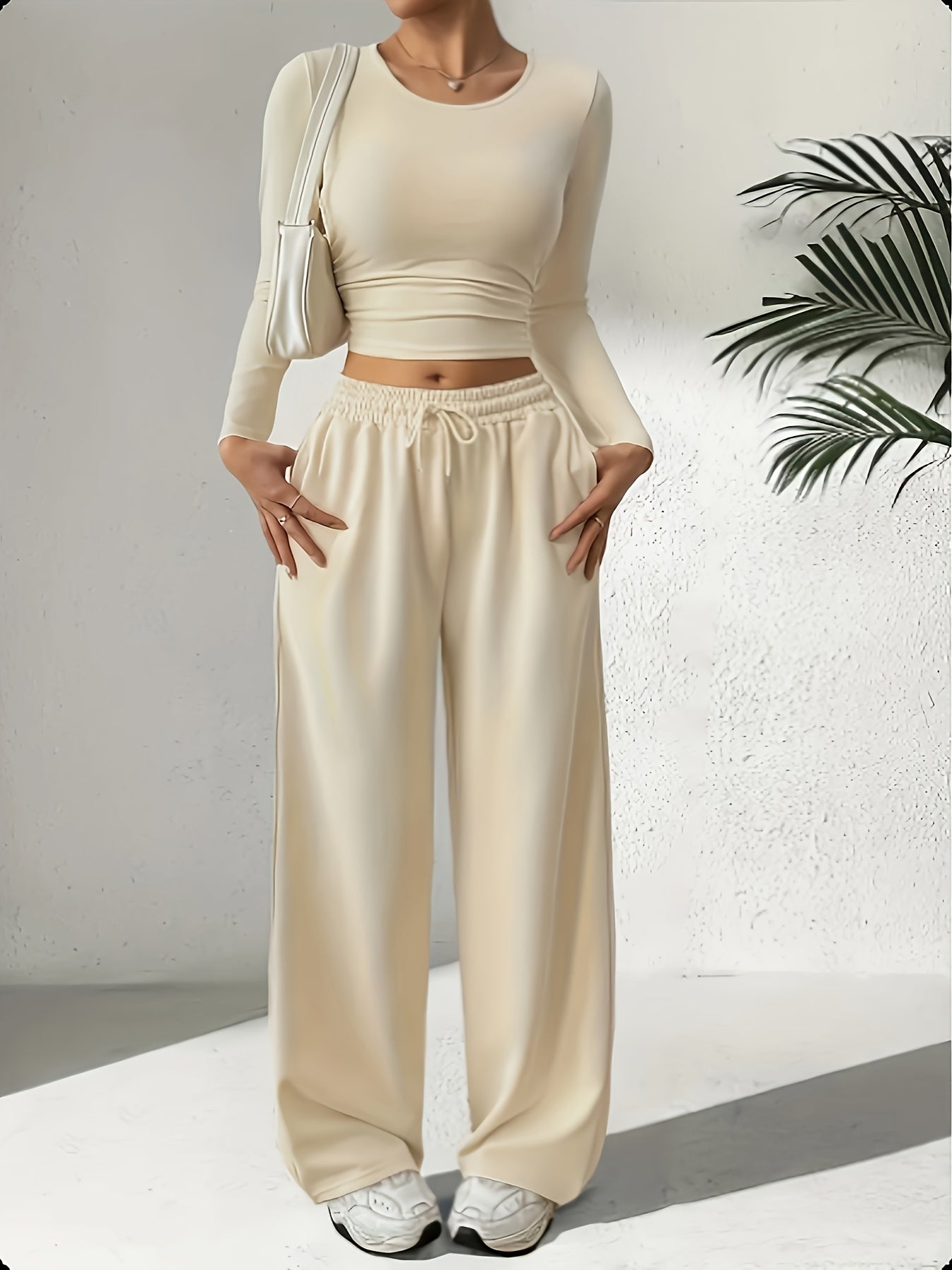 Women's Long Sleeve Set | Cozy Stretch | Warm Fall Layering | Polyester