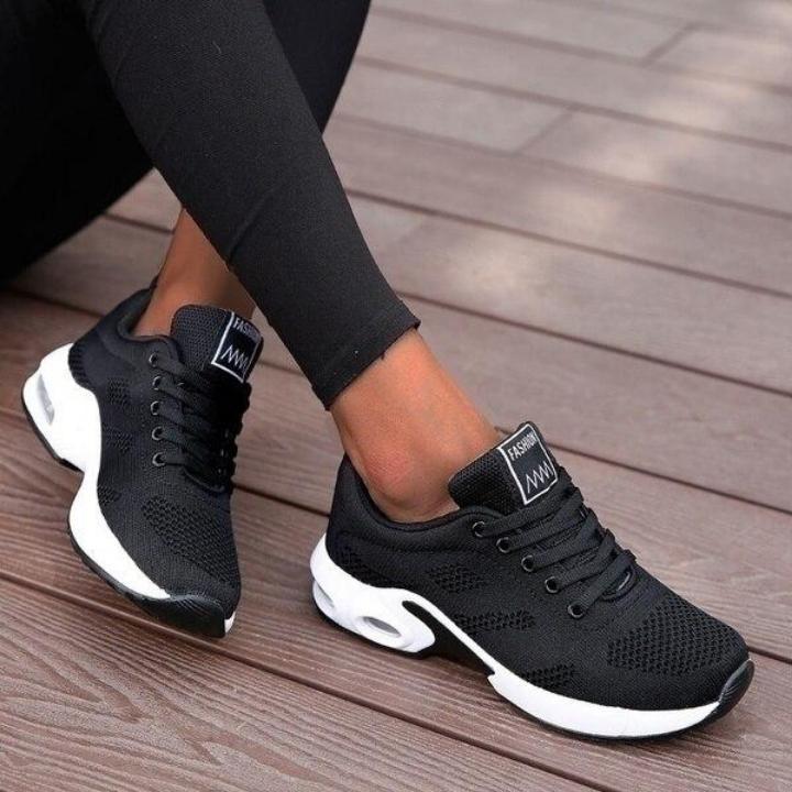 Women’s Orthopedic Sneakers | Breathable Knit Mesh with Visible Heel Air Cushion | Durable Flexible Outsole | Comfortable Fit for All-Day Wear