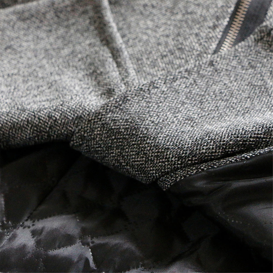 Women’s Long Winter Coat | Wool-Blend with Quilted Sleeves | Windproof & Durable | Comfortable Fit