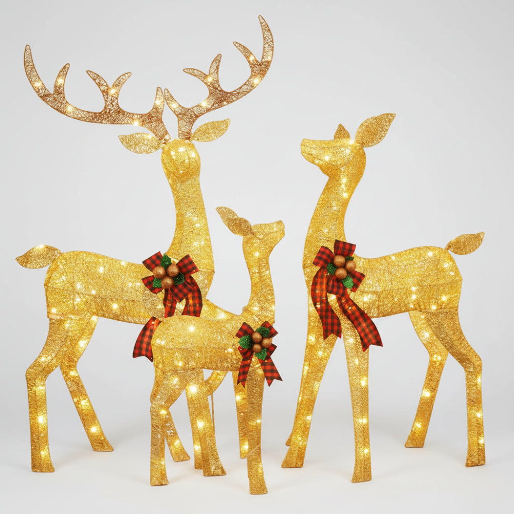 Festive LED Reindeer Holiday Light Display for Outdoors