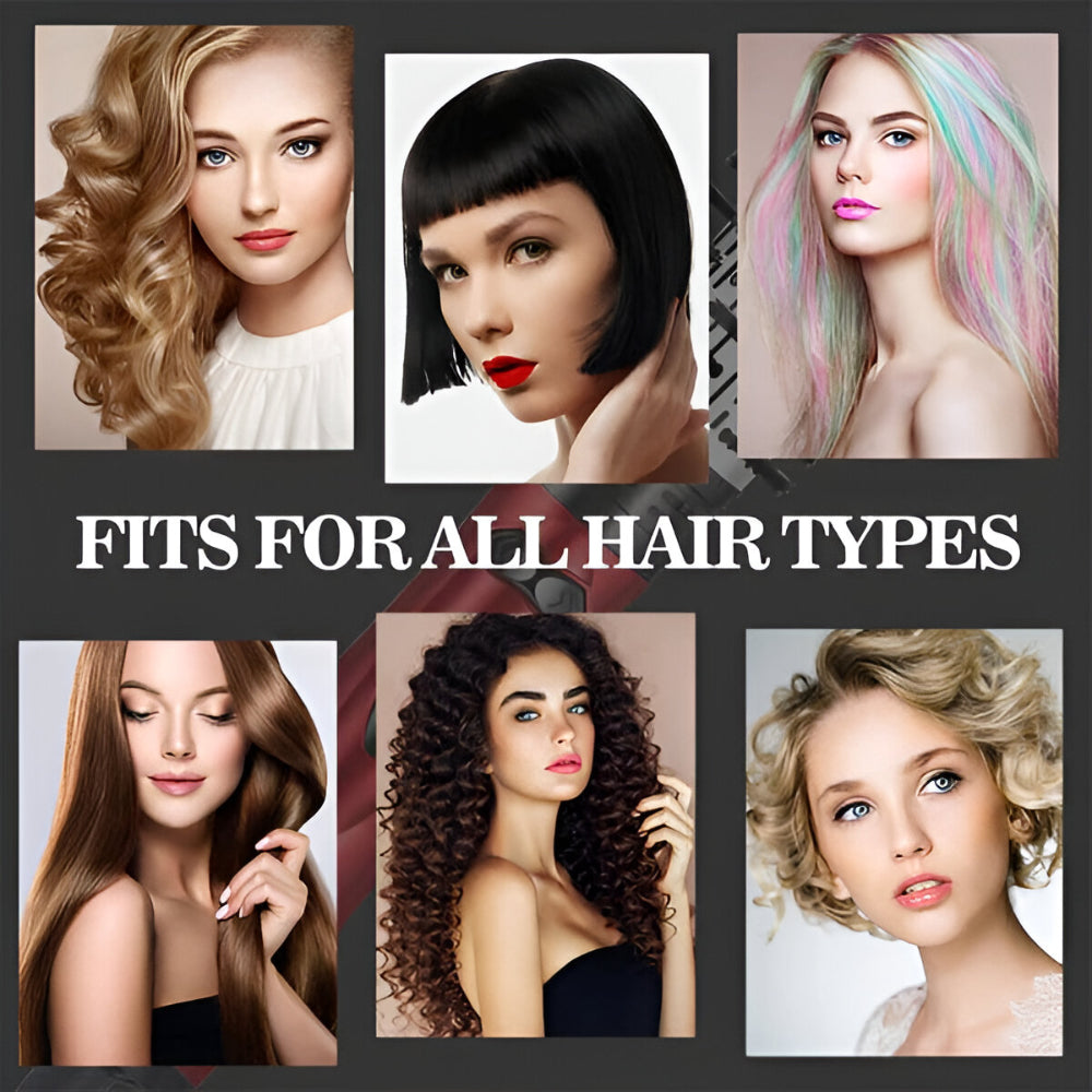 Versatile 3-in-1 Rotating Hot Air Styler and Dryer Set