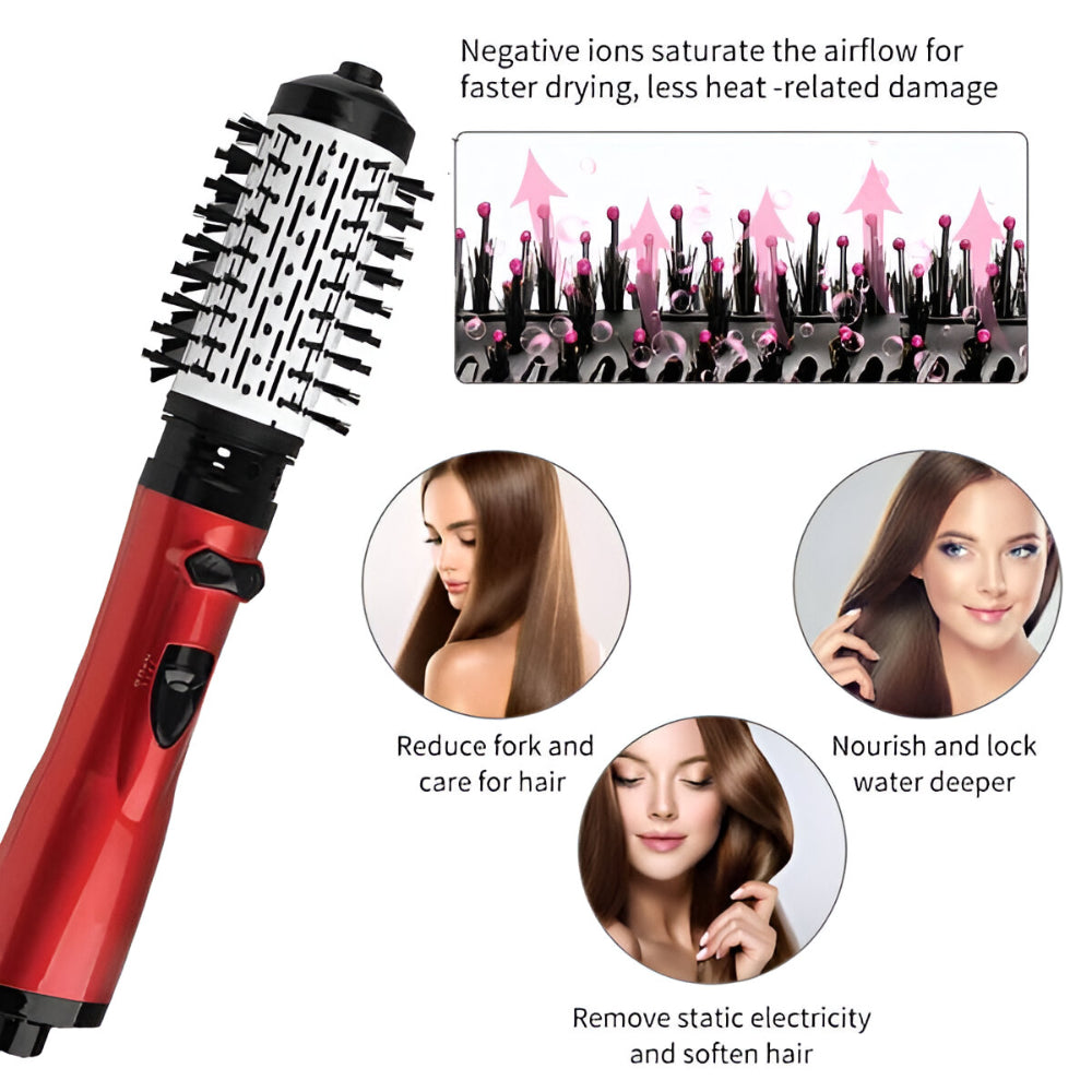 Versatile 3-in-1 Rotating Hot Air Styler and Dryer Set