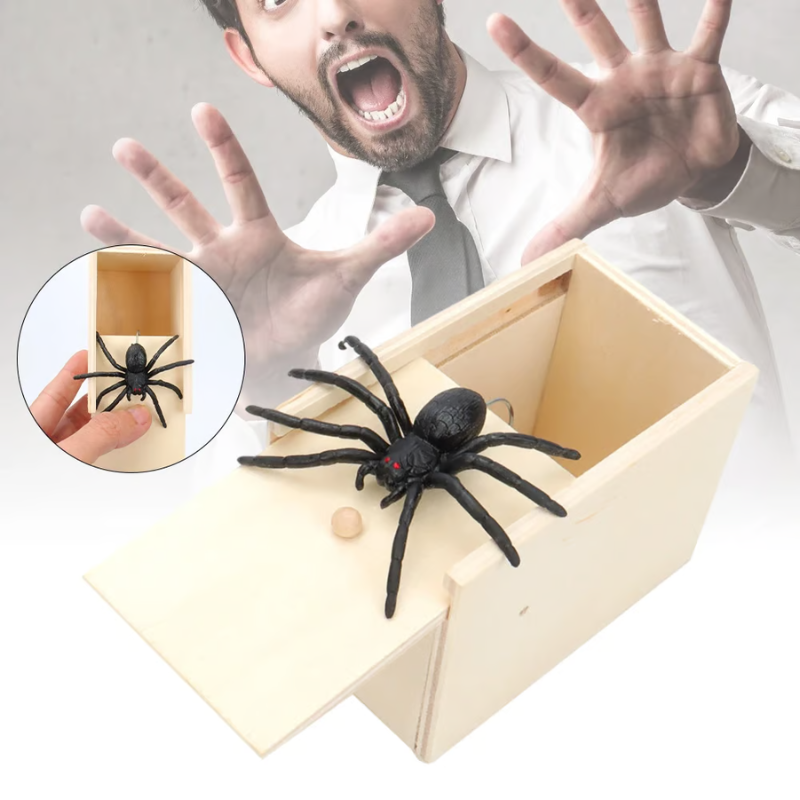 Halloween Spider Prank Box with Realistic Surprise for Spooky Fun