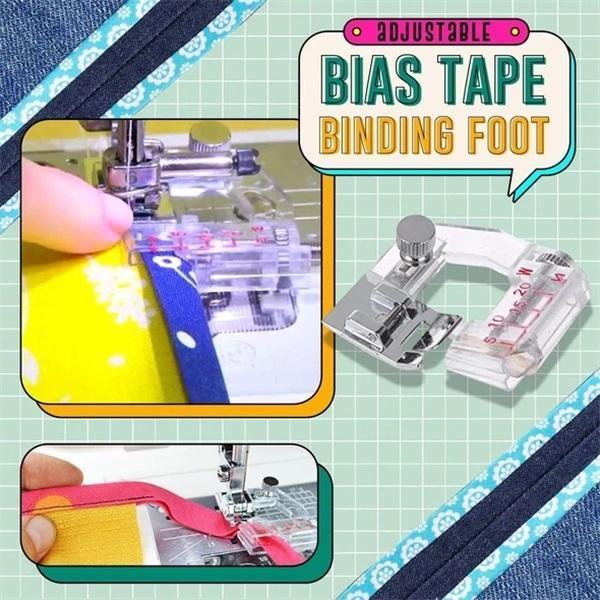 Bias Tape Presser Foot with Adjustable Width from 0.5 to 2 cm