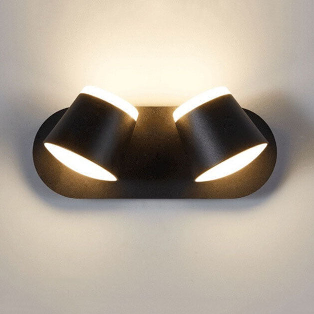 Versatile LED Wall Light with Adjustable Shade and Three Flame Settings