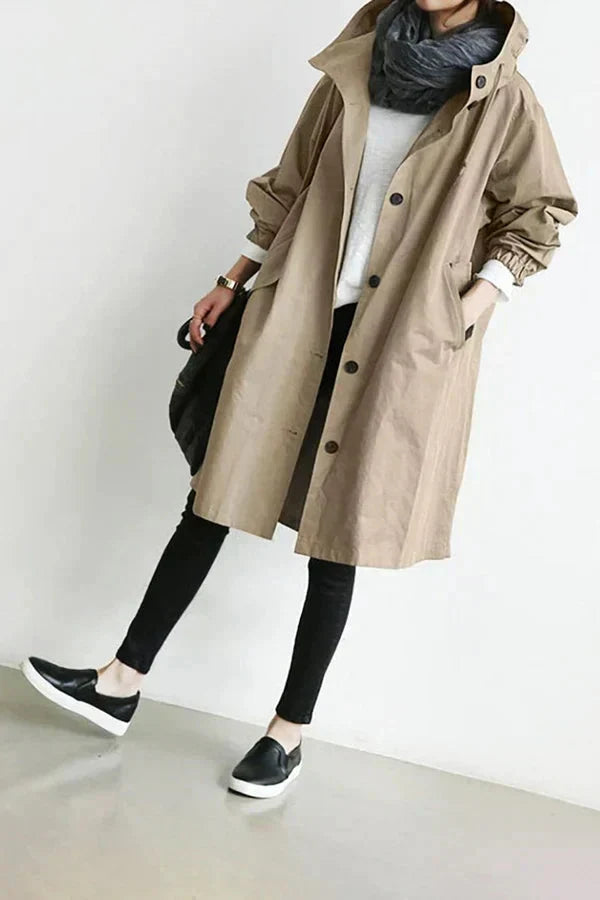 Women’s Raincoat | Belted Trench Style | Mid-Length & Adjustable Fit | Weather Protection and Versatile Wear