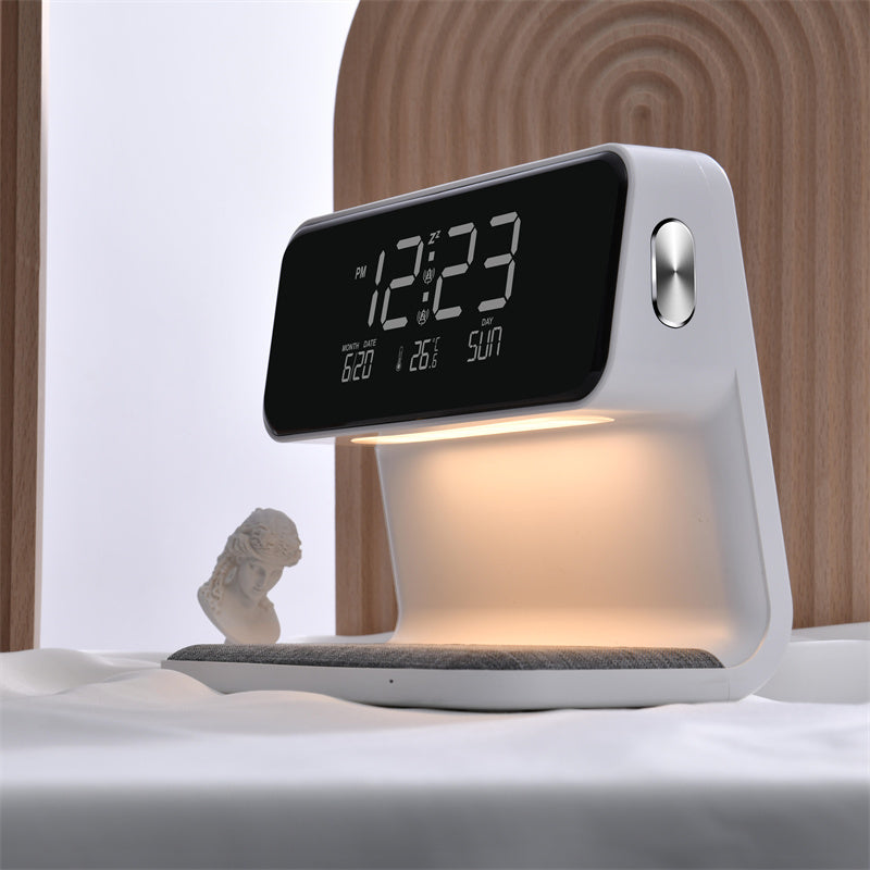 TranquilGlow – 3-in-1 Smart Bedside Lamp with Charger & Clock