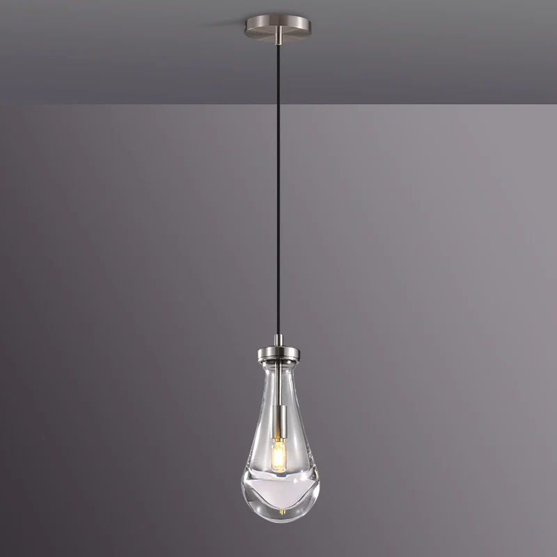 Lumina Raindrop — Hand-Blown Glass Pendant Light with Warm Glow