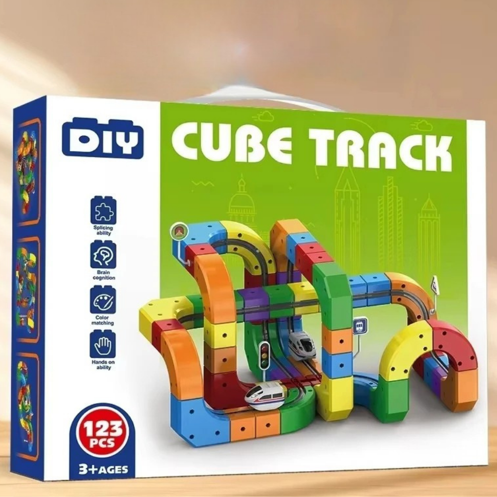 Gravity-Driven Magnetic Ball Track Construction Set