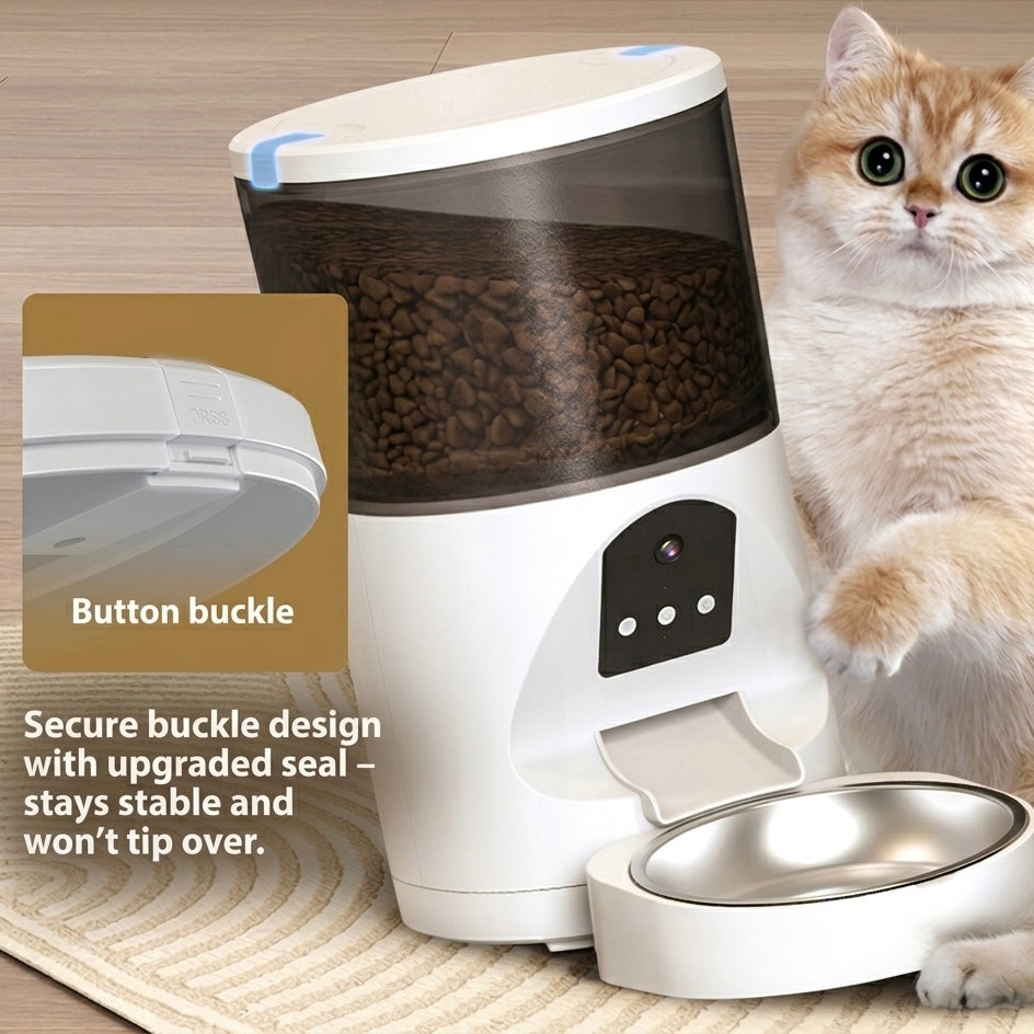 Smart Pet Feeding System with 2K HD Camera | 4L or 6L Options | Remote Control for Dogs and Cats