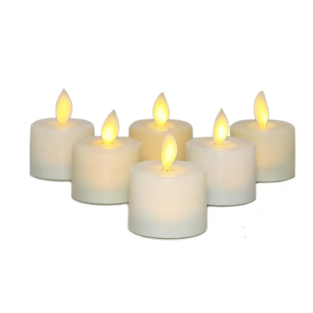 Set of 6 Lifelike LED Candles with Convenient Remote Control