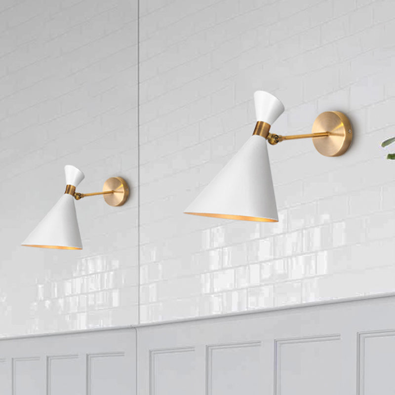 Taavita Restaurant Wall Lamp Modern Black/White - Wall Mount with Metal Shade