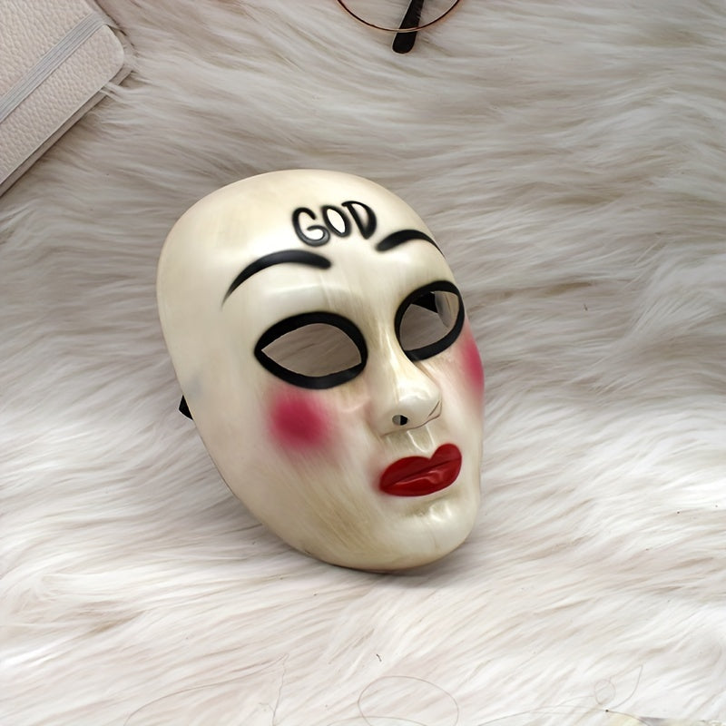 Thickened Durable Plastic Halloween Horror Mask for Spooky Costume Fun