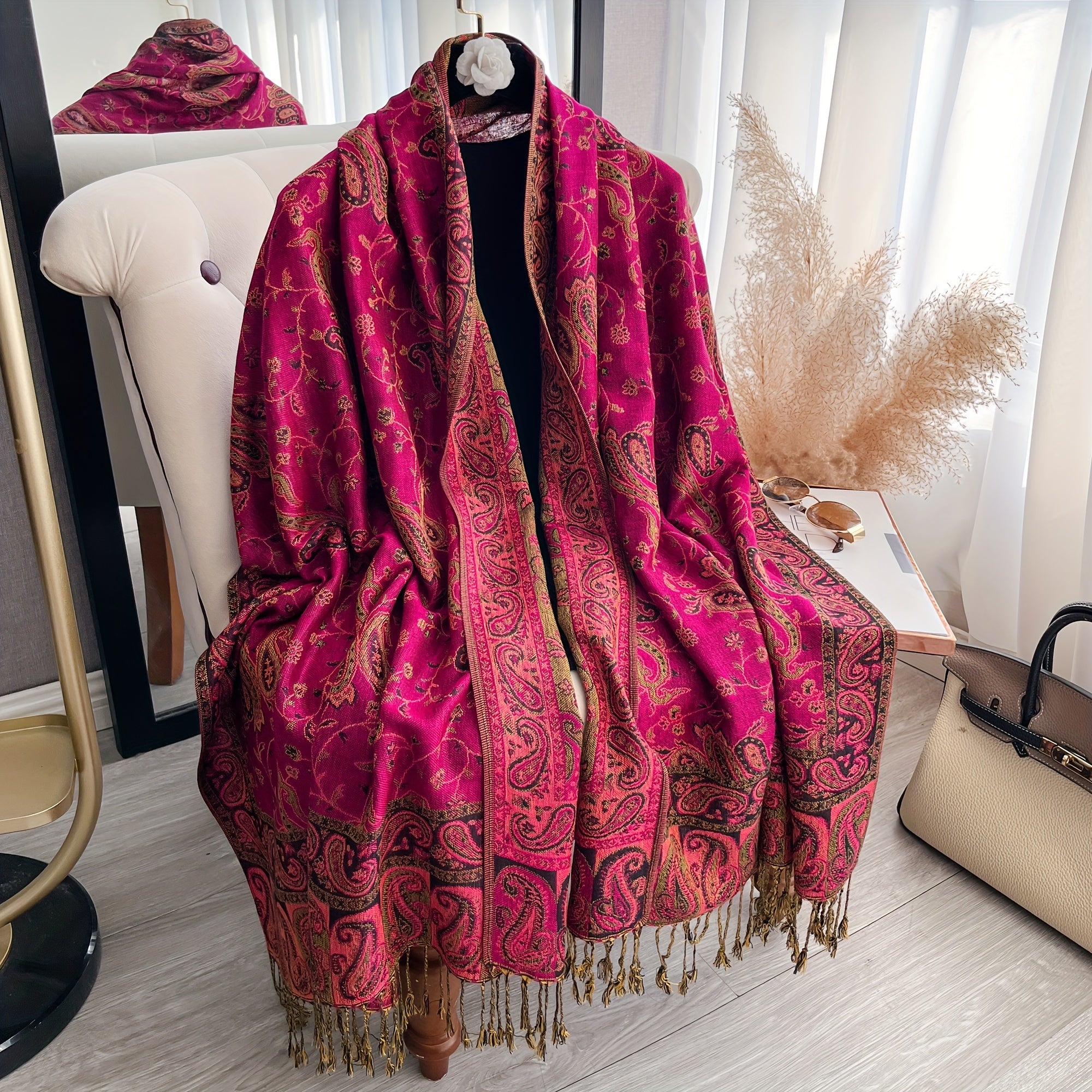 Paisley Scarf | Lightweight | Stylish Pattern Accent | Polyester