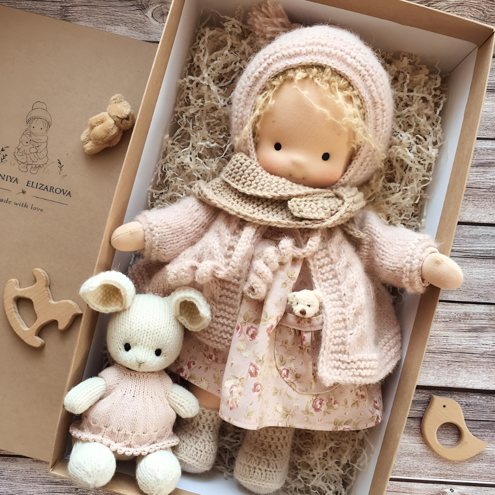 Enchanting Natural Fabric Companion Doll