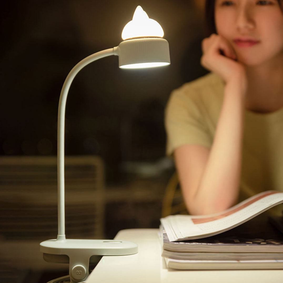 PurrfectGlow Clip-On LED Lamp for Cozy Workspaces
