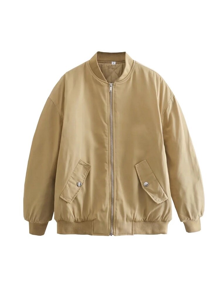 Women’s Oversized Bomber Jacket | Soft Breathable Fabric | Various Colors | Comfortable Warm Fit