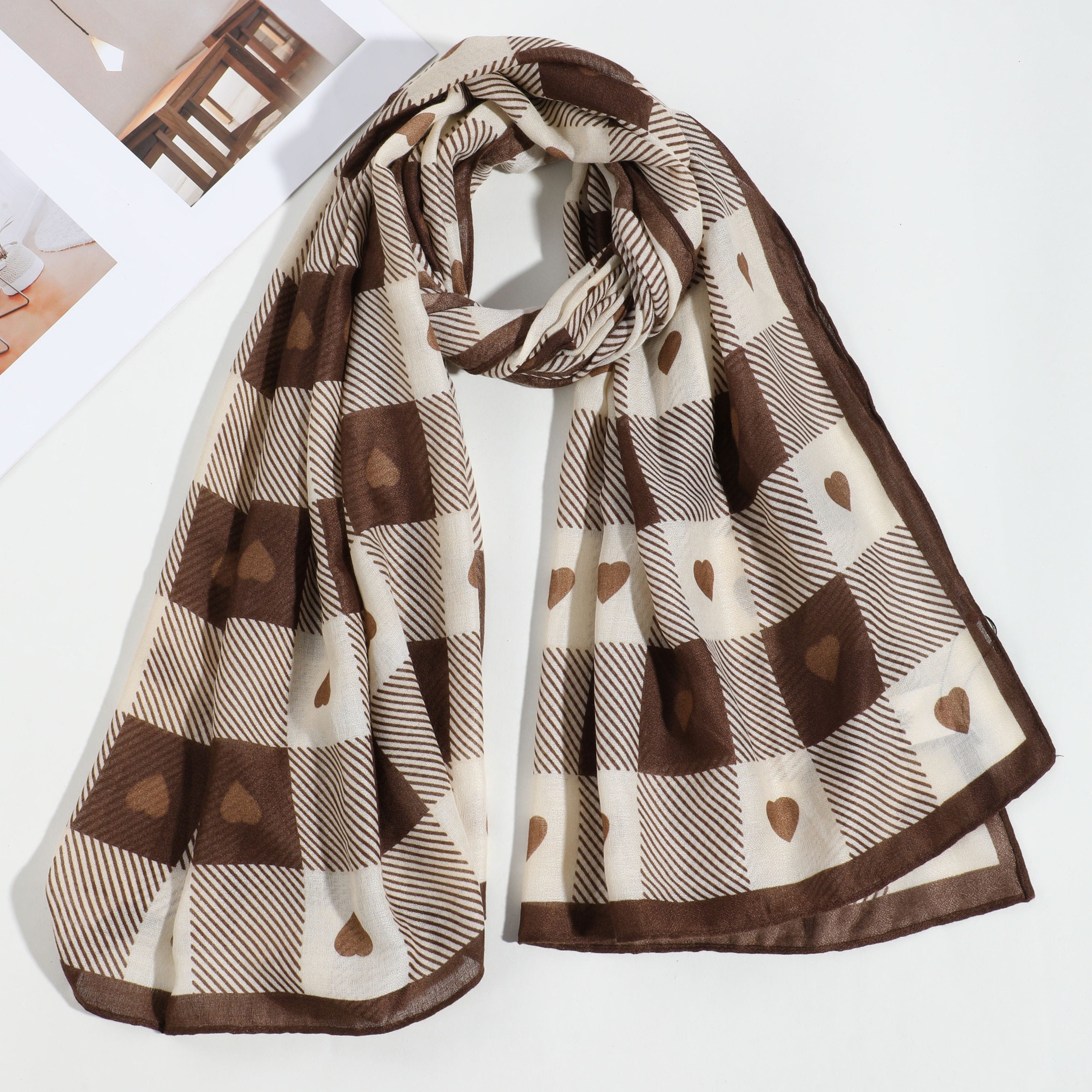 Plaid Scarf | Lightweight Warmth | Soft and Breathable Comfort | Viscose