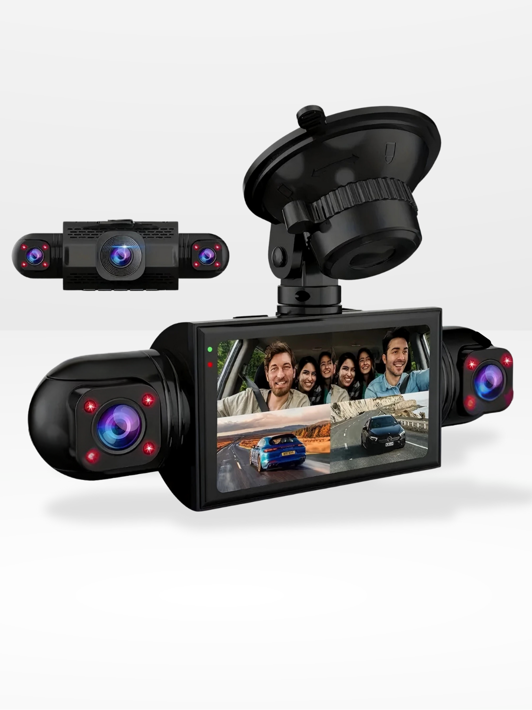 1080P 360° Car Dash Cam with Night Vision, G-Sensor, and Loop Recording