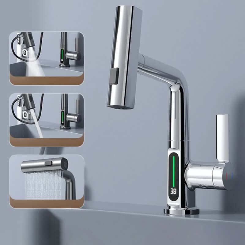 SmartStream Faucet with 360-Degree Swivel and LED Temp Indicator