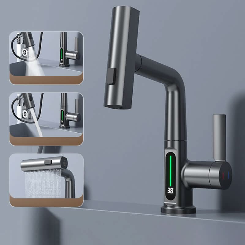 SmartStream Faucet with 360-Degree Swivel and LED Temp Indicator