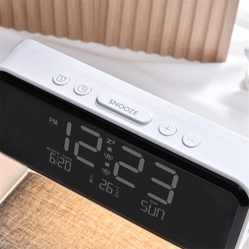 TranquilGlow – 3-in-1 Smart Bedside Lamp with Charger & Clock