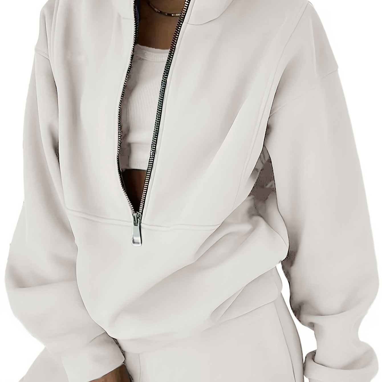 Women's Lounge Set | Zip-Up Sweatshirt | Comfortable Relaxed Fit | Polyester