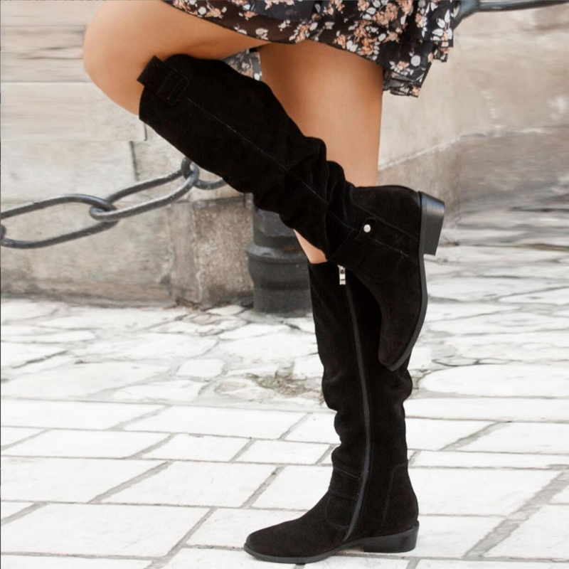 Women’s Knee-High Boots | Mid-Heel & Cushioning Insole | Premium Material & Non-Slip Sole | Comfortable Fit