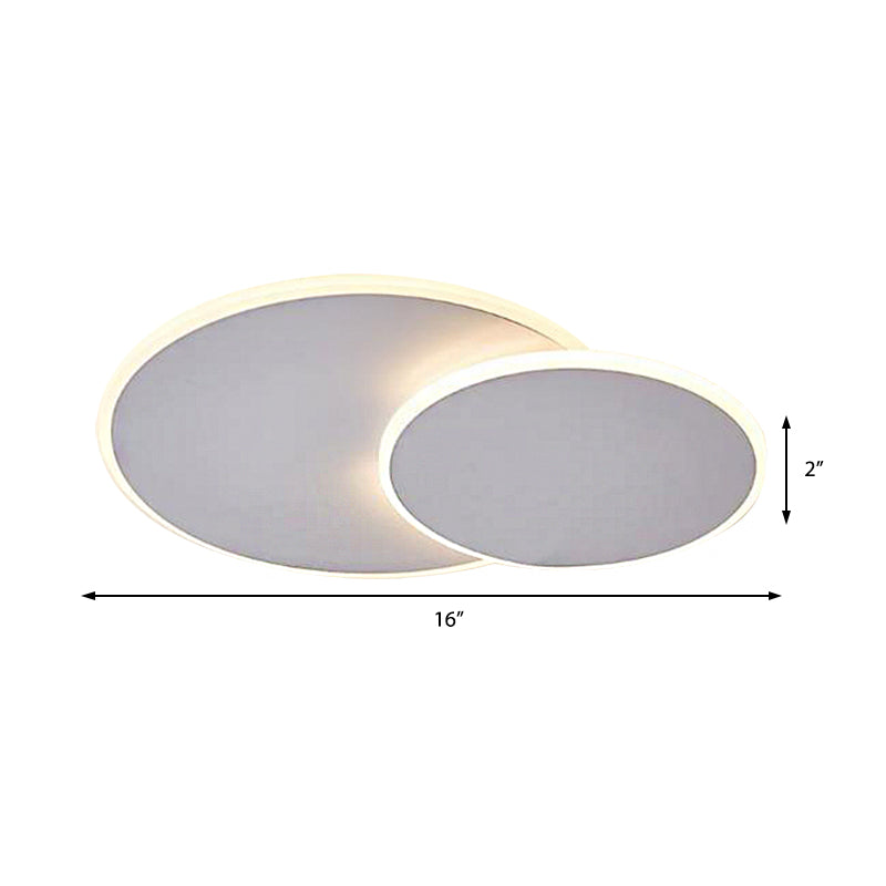 16"/19.5" Modern Acrylic Round/Square/Triangle Flush Mount Light - Overlapping Creative Design - Flushmount Fixture with Included Bulb