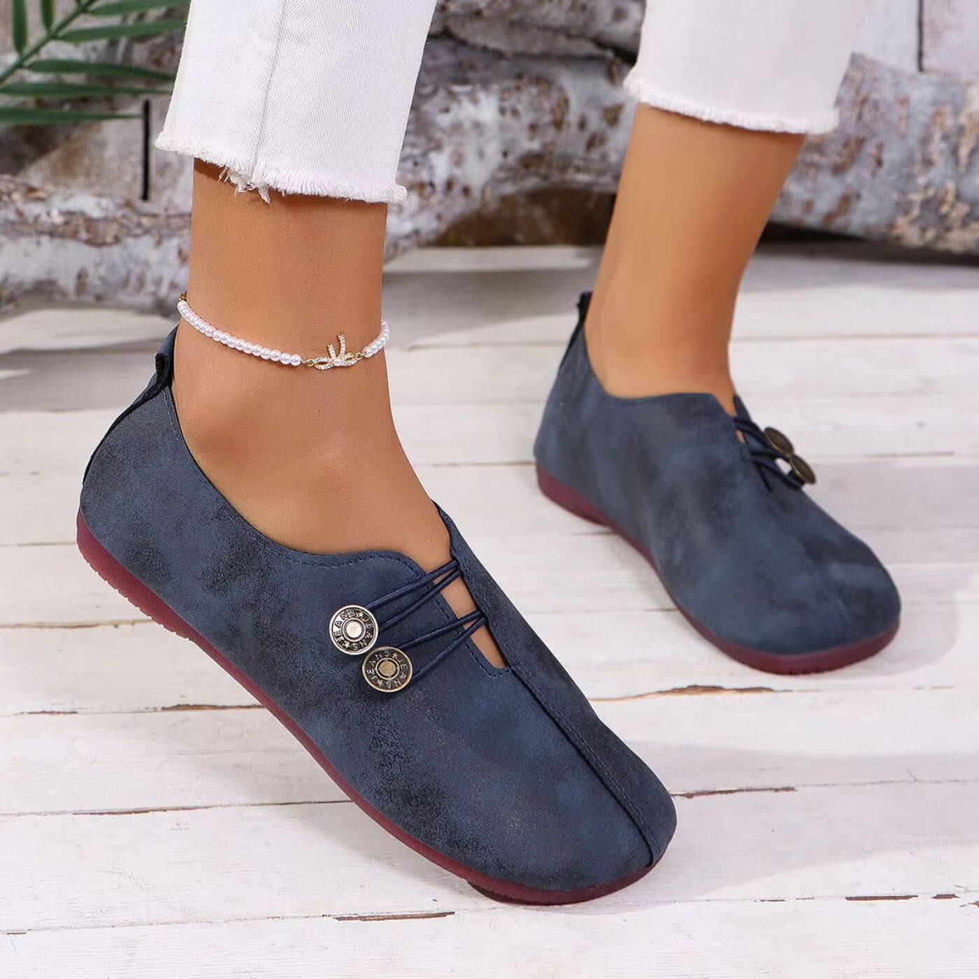 Women's Orthopedic Slip-On Loafers | Toggle Closure & Cut-Out Vamp | Lightweight Design | Comfortable Fit